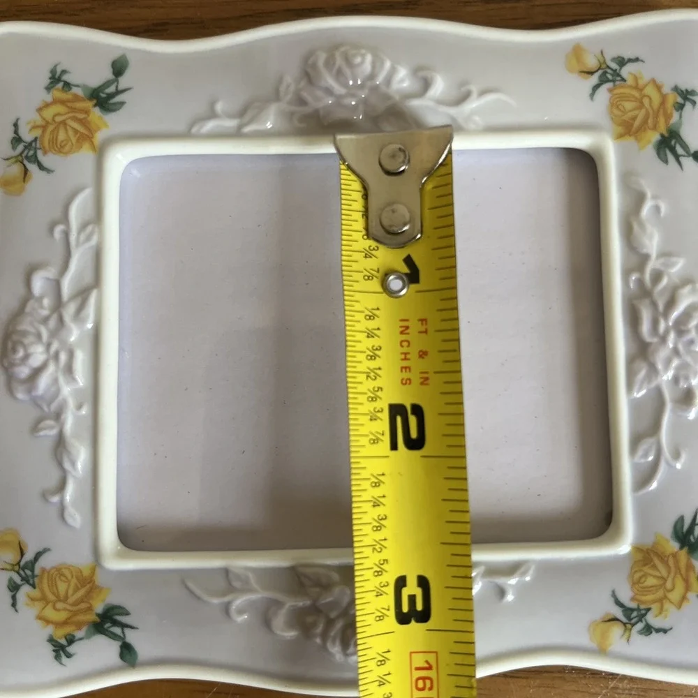 Avon Picture Frames Set Of 2 Porcelain Floral Cottagecore Shabby Chic NEW